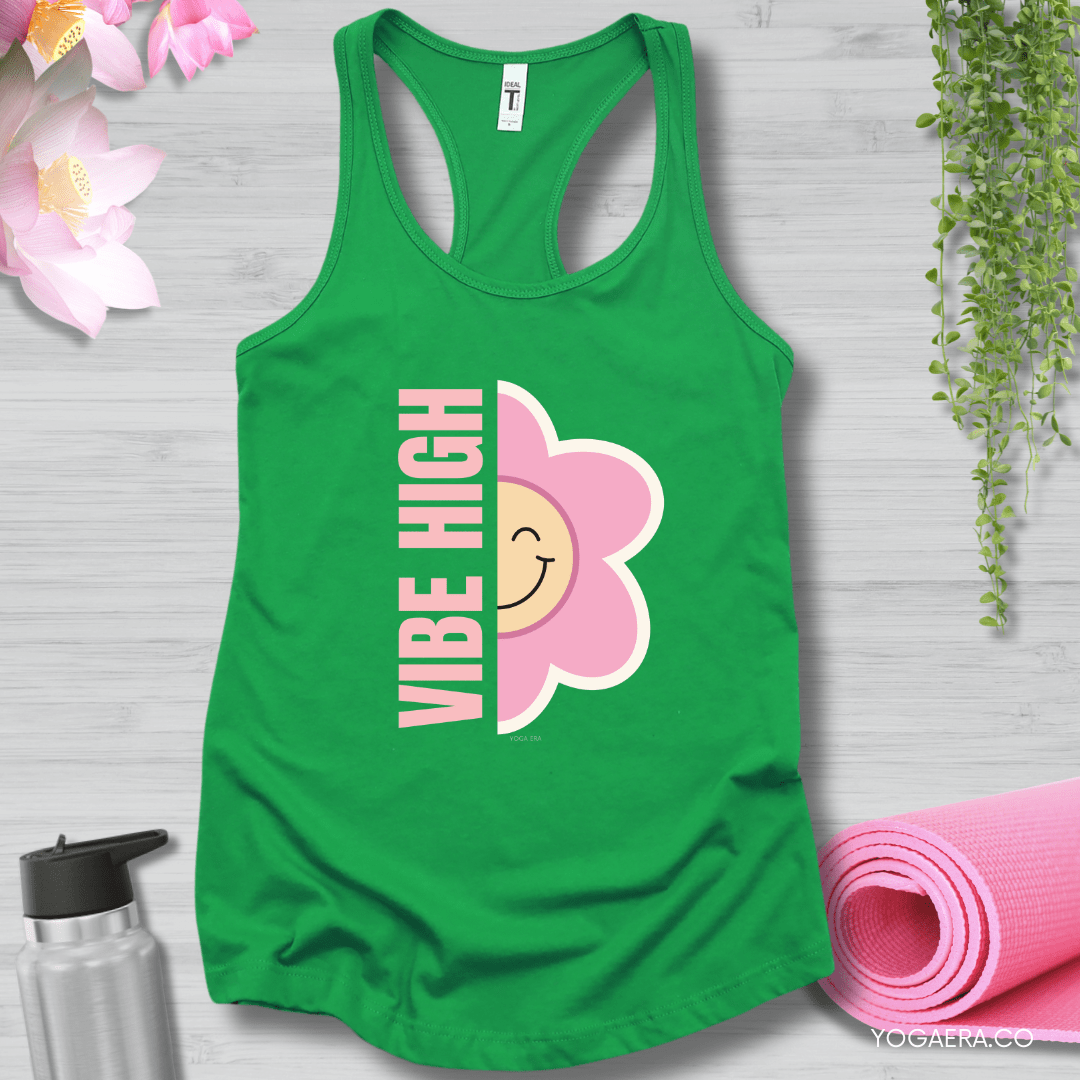 Vibe High Flower Tank XS / Kelly Green Tank Top Yoga Era
