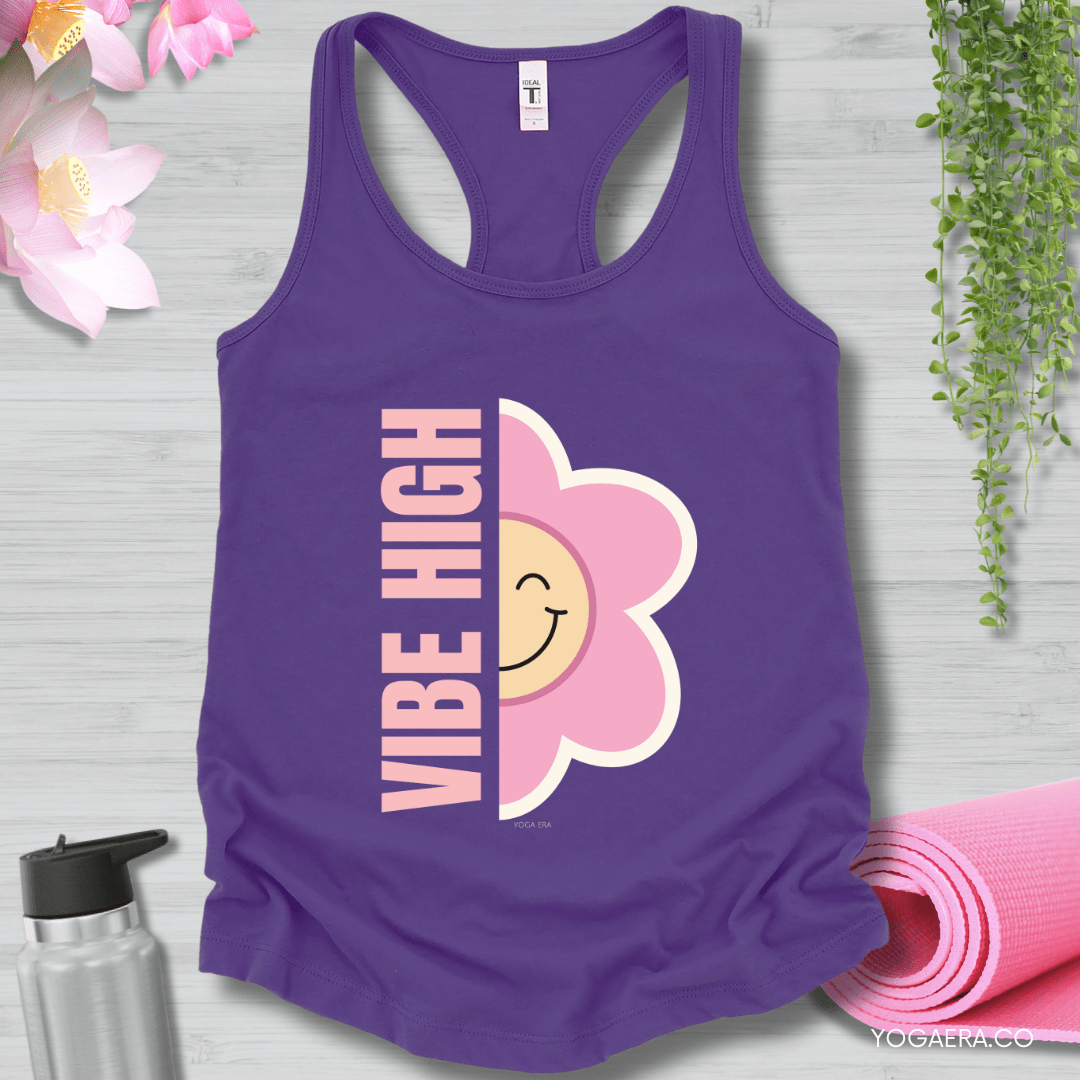 Vibe High Flower Tank XS / Purple Rush Tank Top Yoga Era