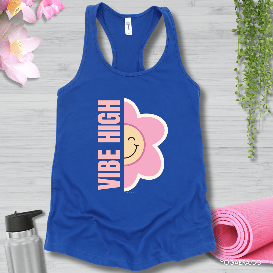 Vibe High Flower Tank XS / Royal Tank Top Yoga Era