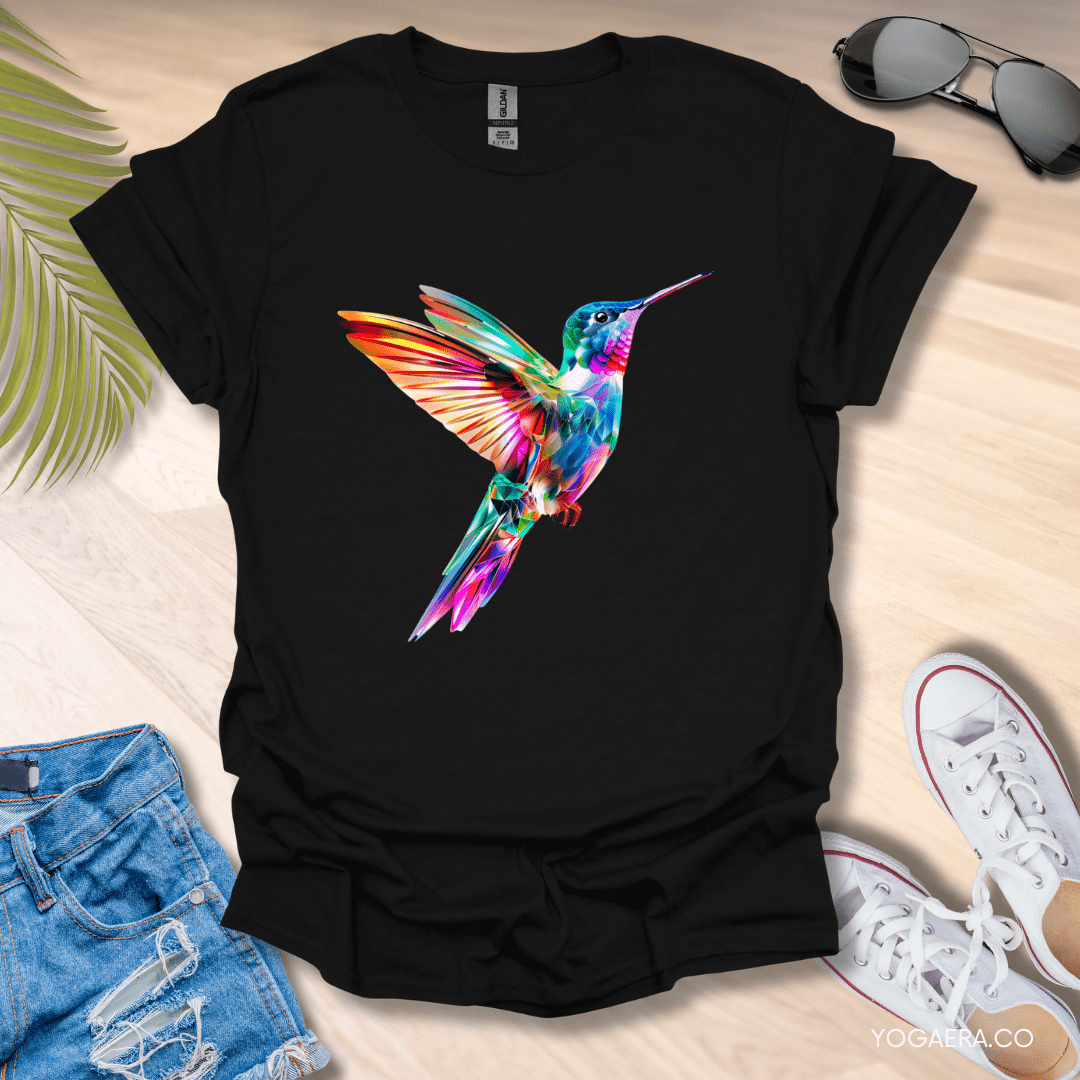 Vibrant Hummingbird Tee Black / S T-Shirt Yoga Era