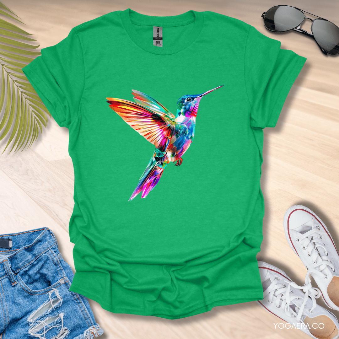 Vibrant Hummingbird Tee Heather Irish Green / S T-Shirt Yoga Era