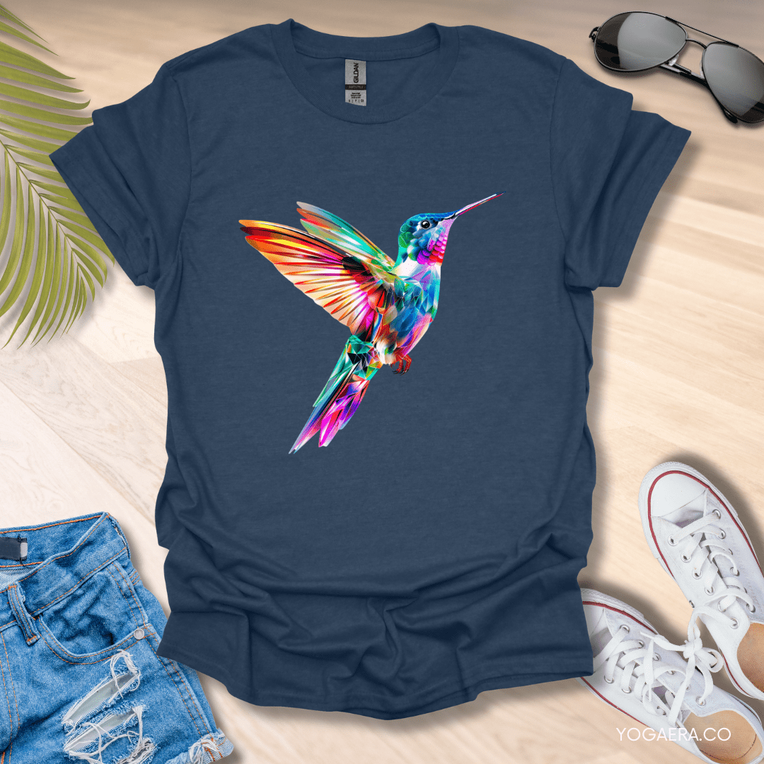 Vibrant Hummingbird Tee Heather Navy / S T-Shirt Yoga Era