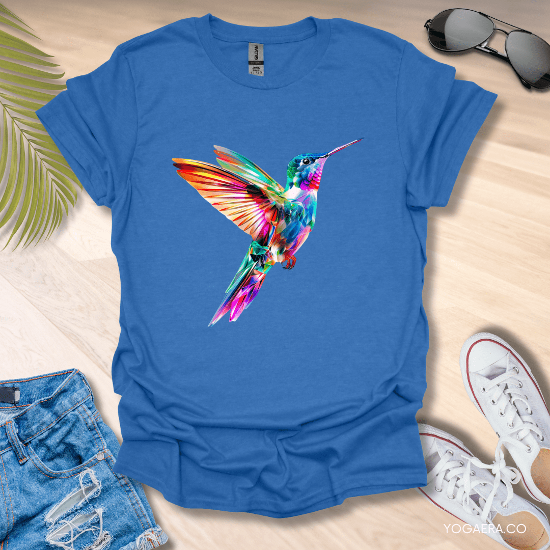 Vibrant Hummingbird Tee Heather Royal / S T-Shirt Yoga Era