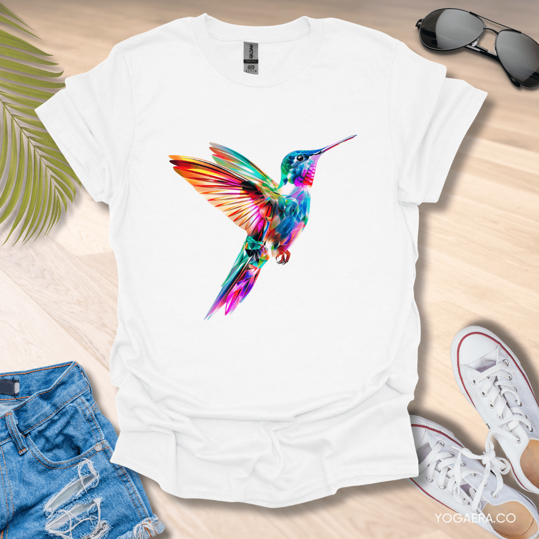 Vibrant Hummingbird Tee White / S T-Shirt Yoga Era