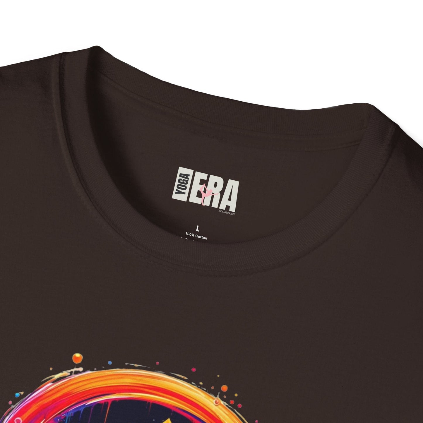 Vibrant Paint Om Symbol Tee T-Shirt Yoga Era