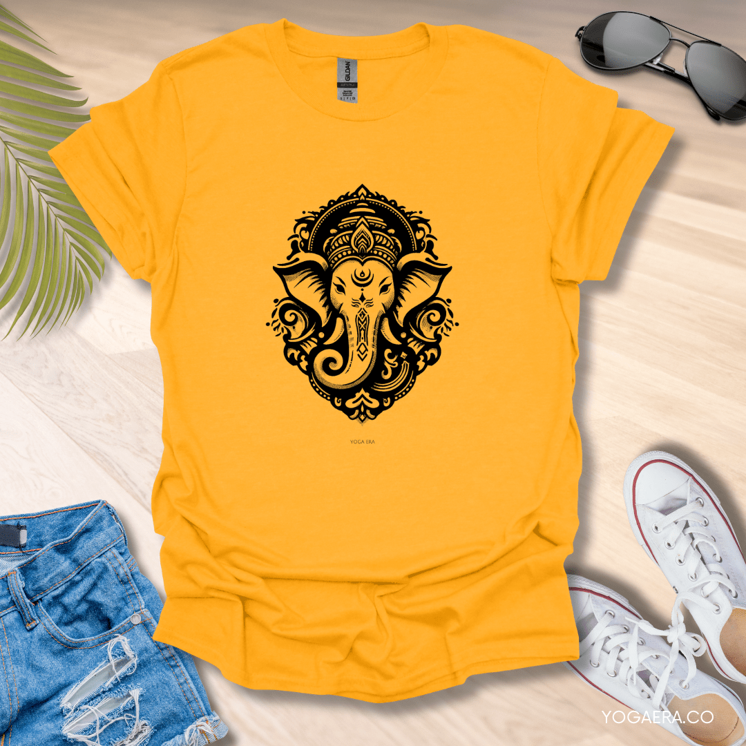 Vintage Ganesha Tee Gold / S T-Shirt Yoga Era