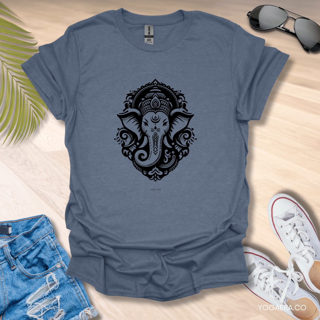 Vintage Ganesha Tee Heather Indigo / S T-Shirt Yoga Era