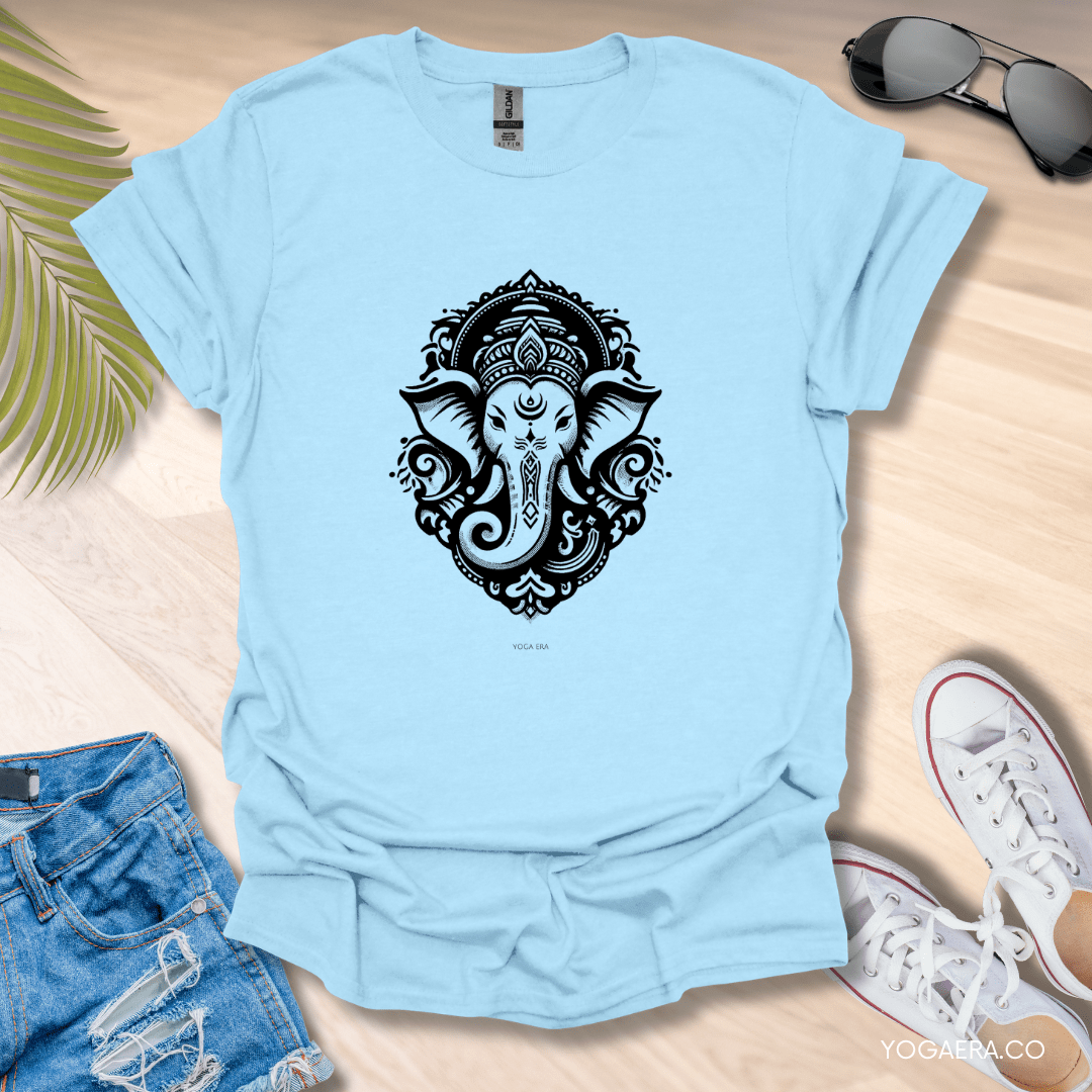 Vintage Ganesha Tee Light Blue / S T-Shirt Yoga Era