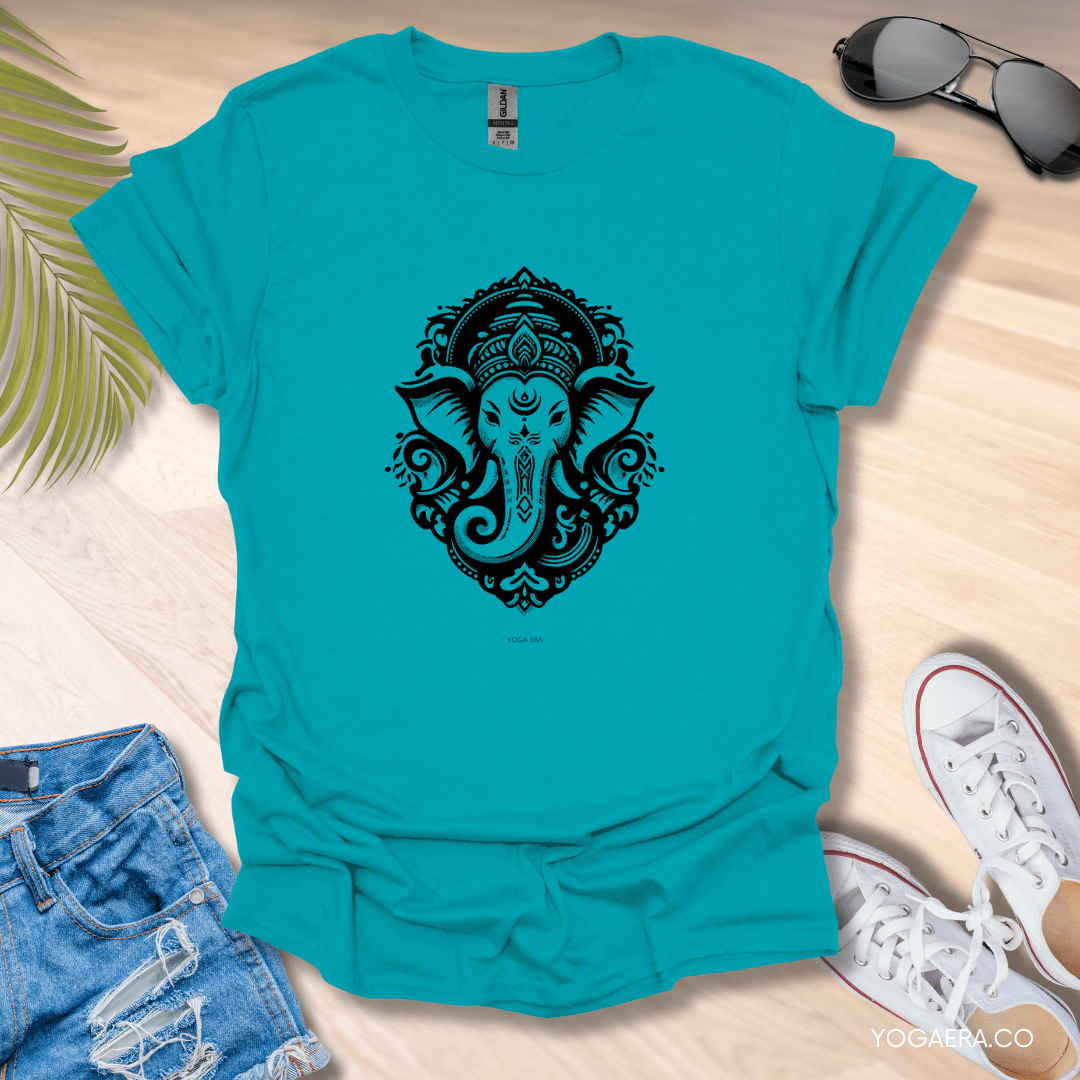 Vintage Ganesha Tee Tropical Blue / S T-Shirt Yoga Era