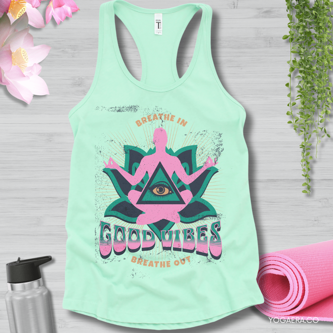 Vintage Good Vibes Tank XS / Mint Tank Top Yoga Era