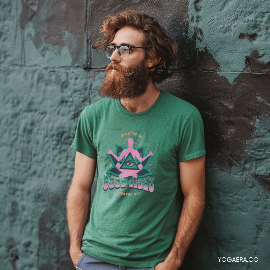 Vintage Good Vibes Tee T-Shirt Yoga Era