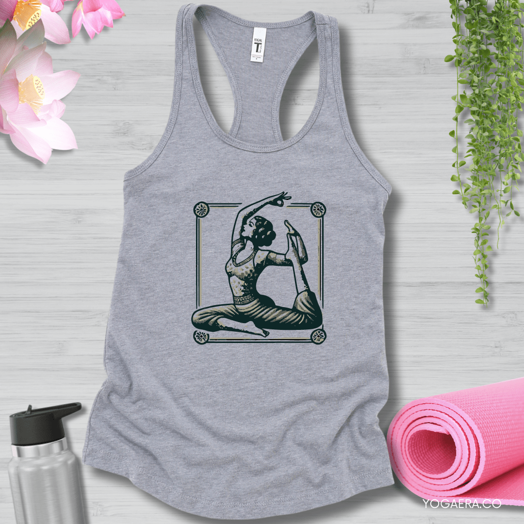 Vintage Illustration Yogi Tank XS / Heather Grey Tank Top Yoga Era