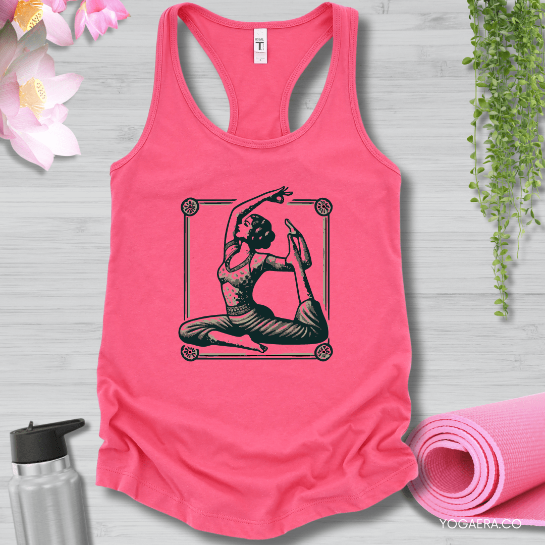 Vintage Illustration Yogi Tank XS / Hot Pink Tank Top Yoga Era
