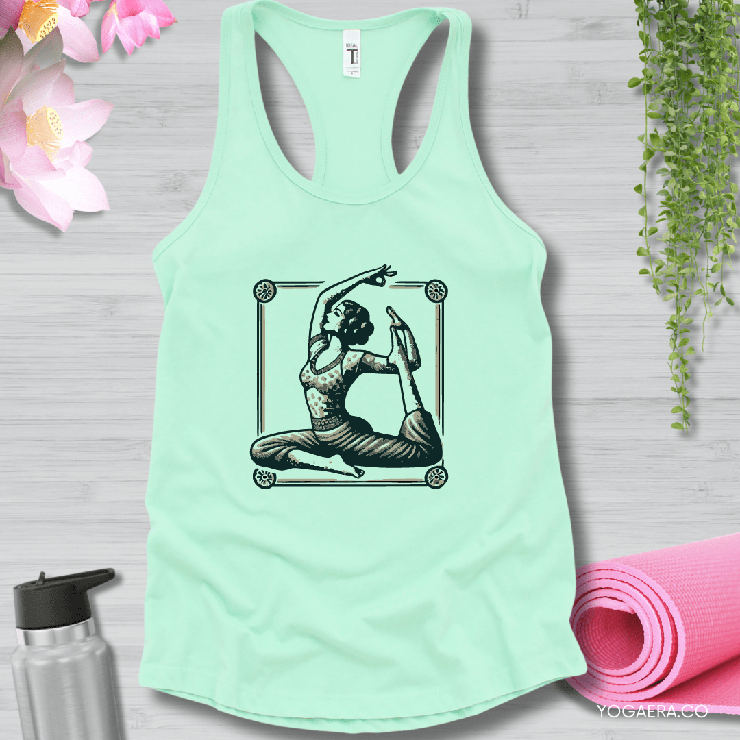 Vintage Illustration Yogi Tank XS / Mint Tank Top Yoga Era