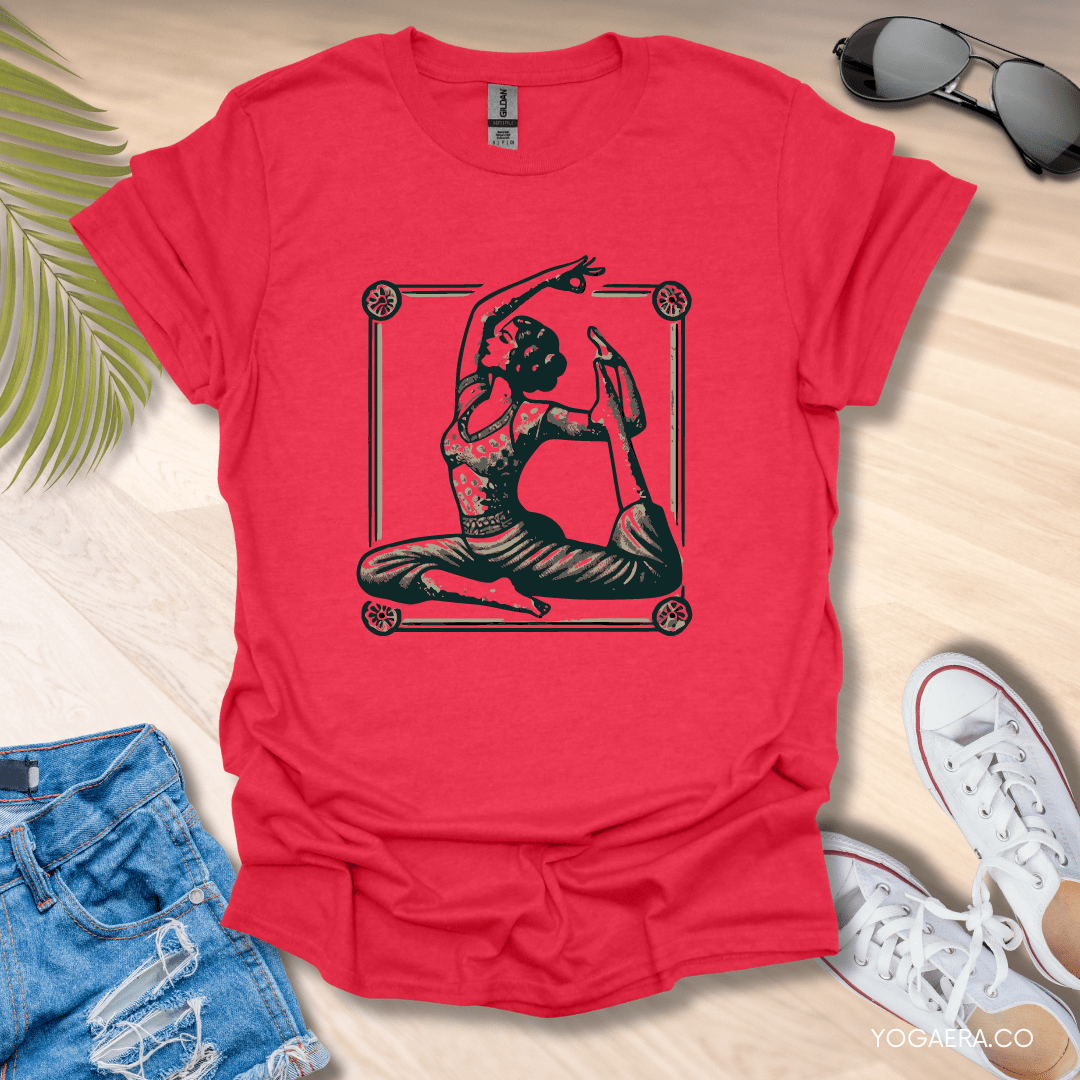 Vintage Illustration Yogi Tee Heather Red / S T-Shirt Yoga Era