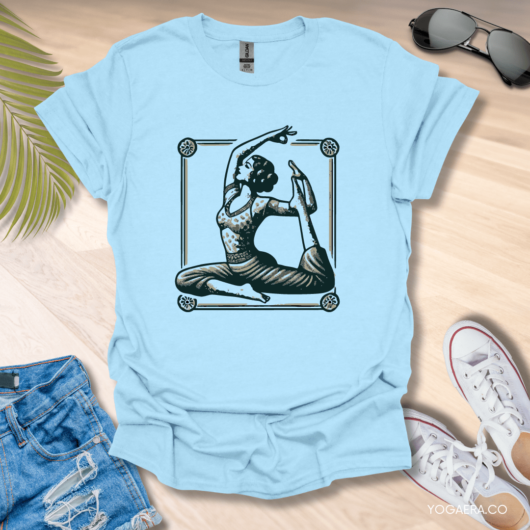 Vintage Illustration Yogi Tee Light Blue / S T-Shirt Yoga Era