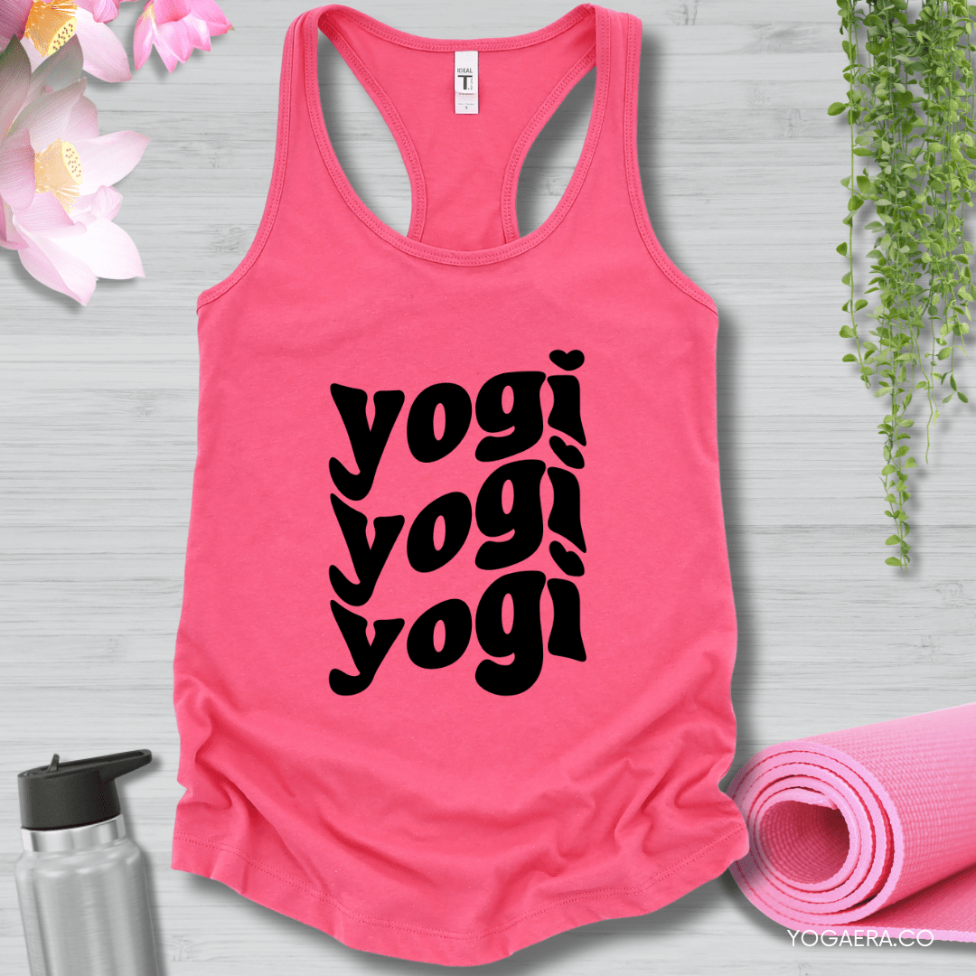 Wavy Yogi Tank XS / Hot Pink Tank Top Yoga Era