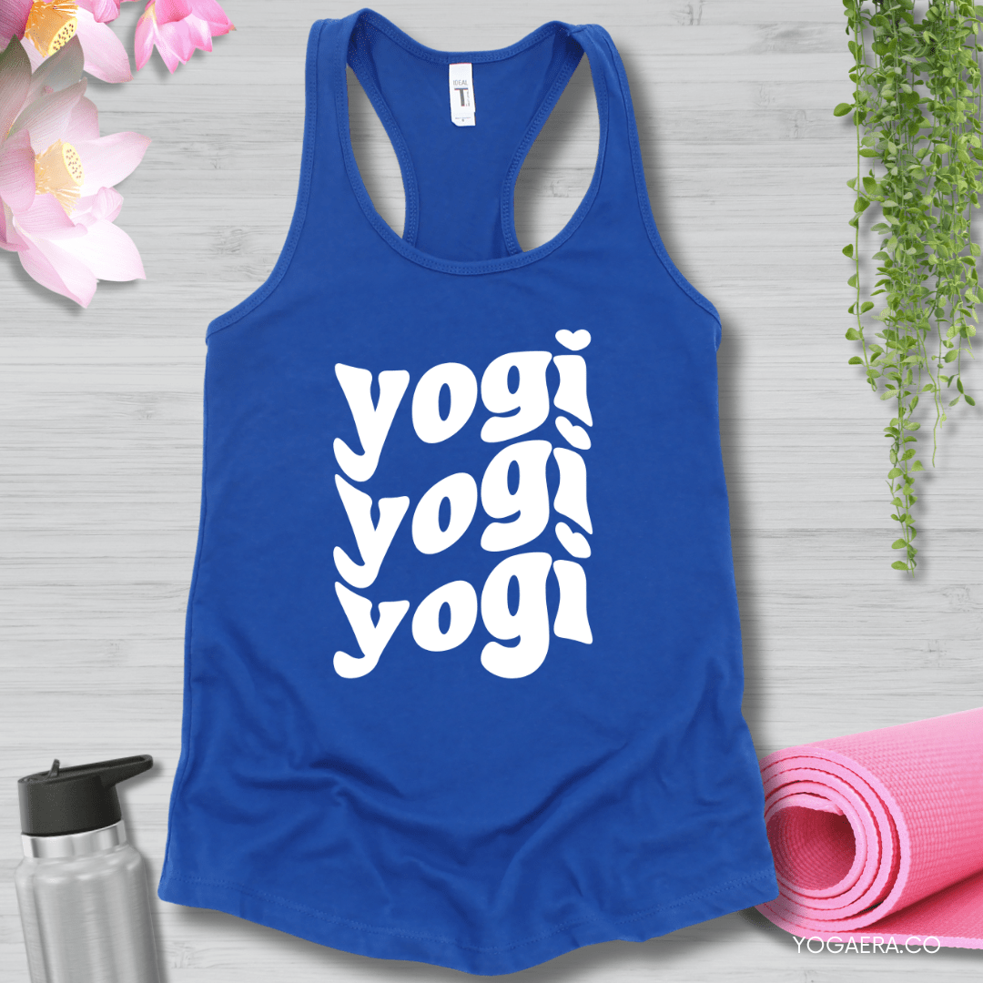 Wavy Yogi Tank XS / Royal Tank Top Yoga Era