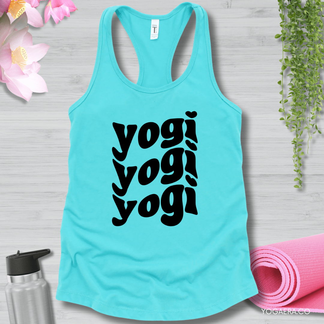 Wavy Yogi Tank XS / Tahiti Blue Tank Top Yoga Era