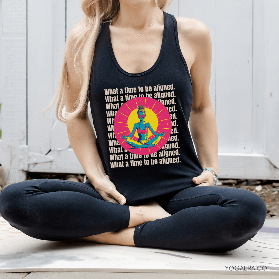 What a Time to Be Aligned Pop Art Tank Tank Top Yoga Era