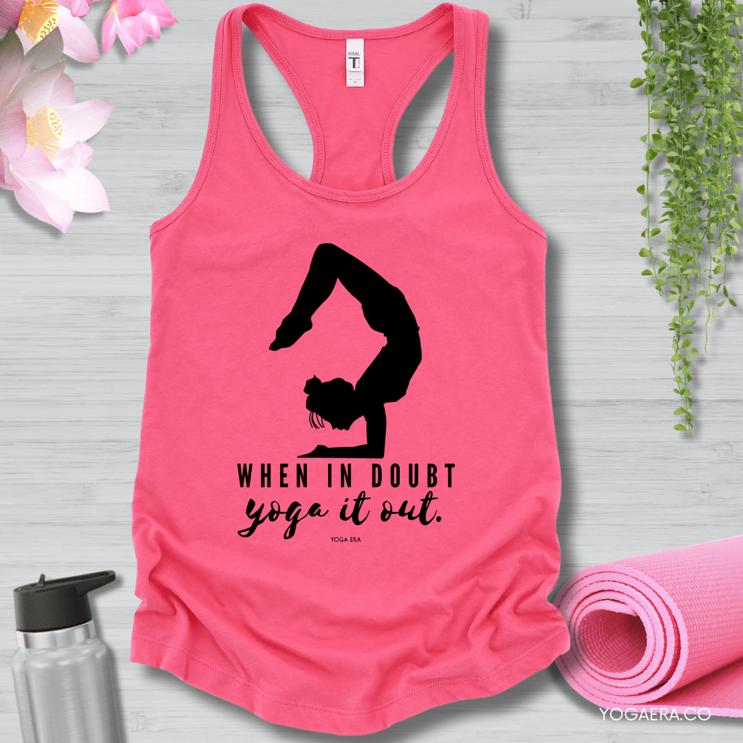 When in Doubt Yoga it Out Tank XS / Hot Pink Tank Top Yoga Era