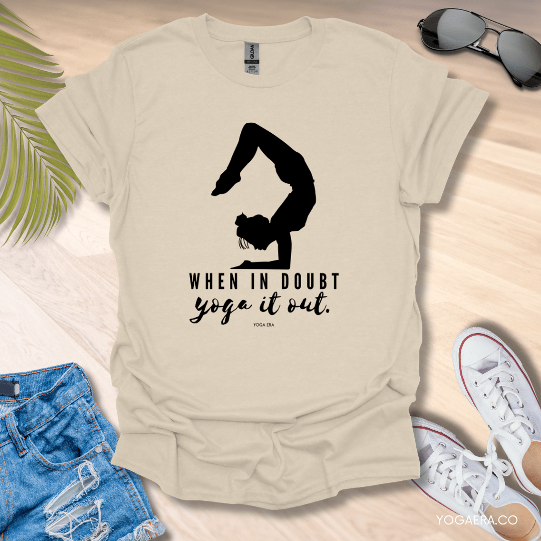 When In Doubt, Yoga It Out Tee Natural / S T-Shirt Yoga Era