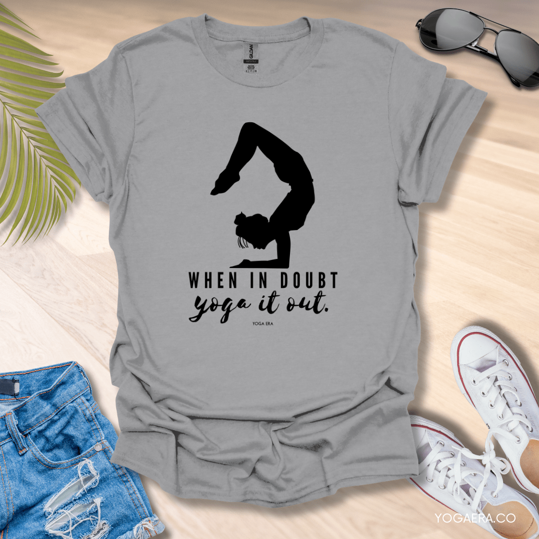 When In Doubt, Yoga It Out Tee Sport Grey / S T-Shirt Yoga Era