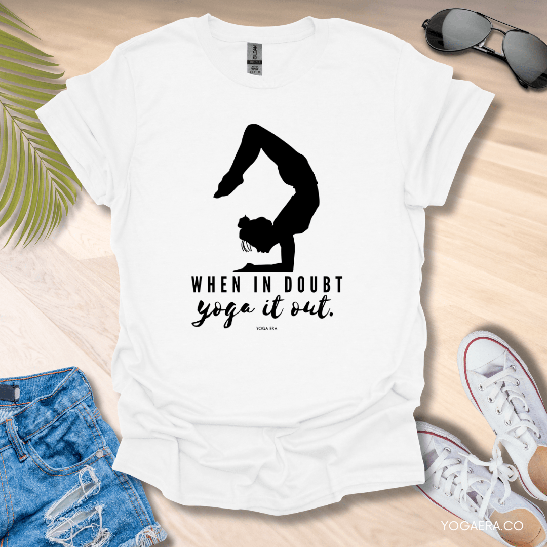 When In Doubt, Yoga It Out Tee White / S T-Shirt Yoga Era