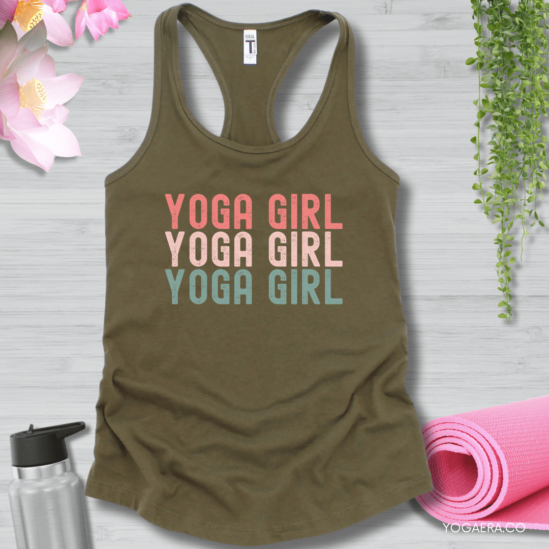 Yoga Girl Tank XS / Military Green Tank Top Yoga Era