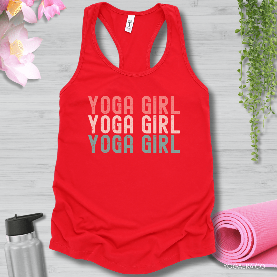 Yoga Girl Tank XS / Red Tank Top Yoga Era