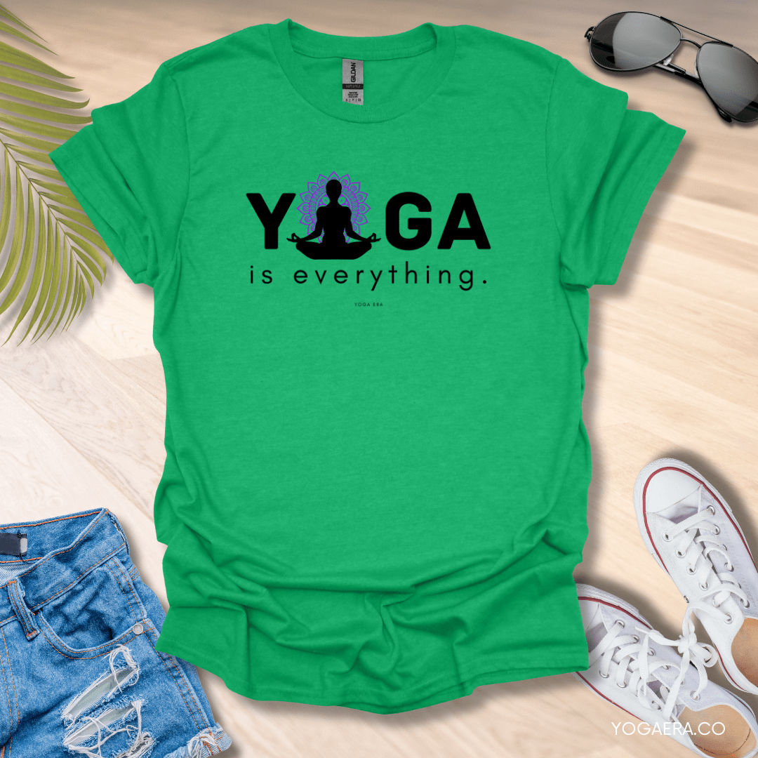 Yoga is Everything Tee Heather Irish Green / S T-Shirt Yoga Era