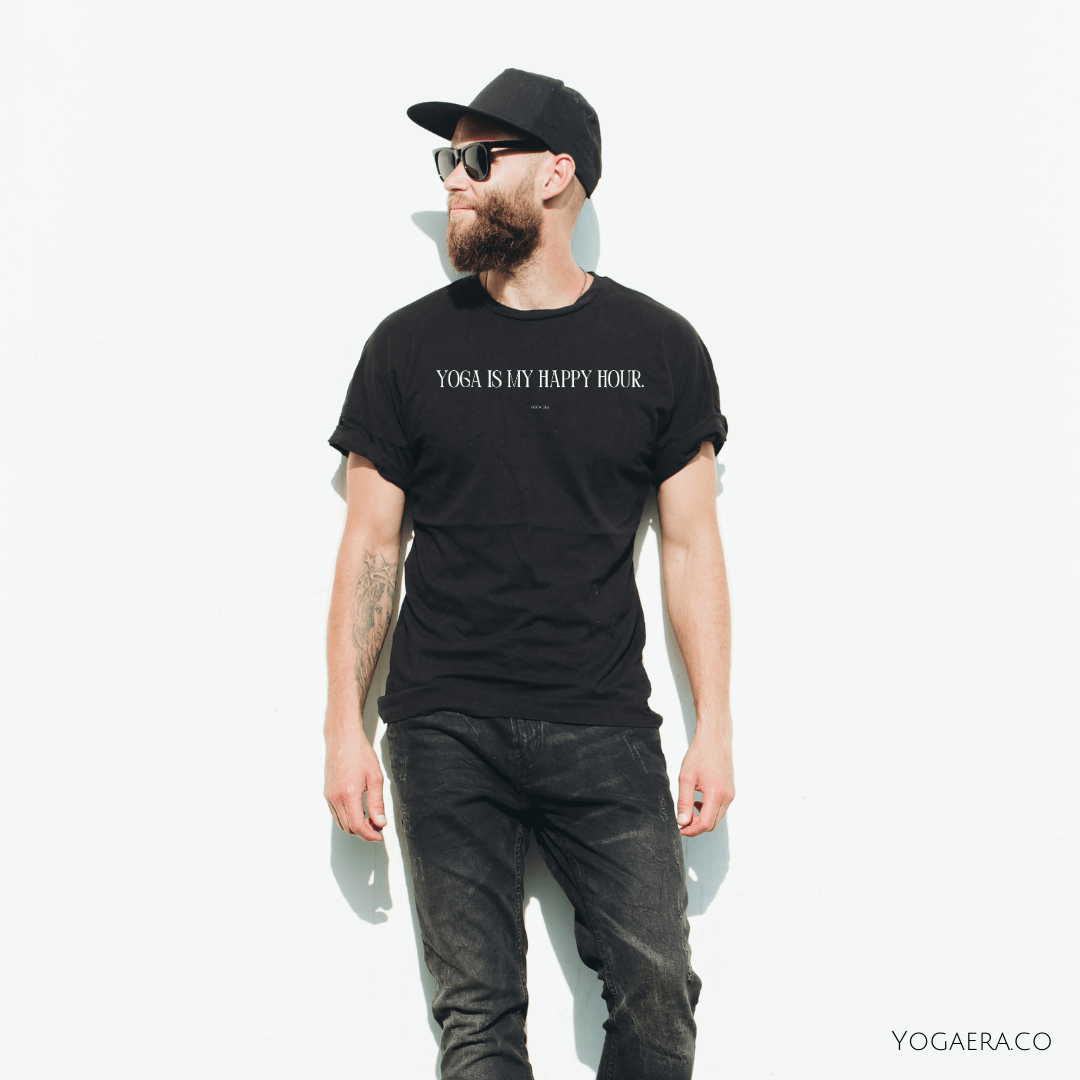 Yoga is My Happy Hour Tee T-Shirt Yoga Era