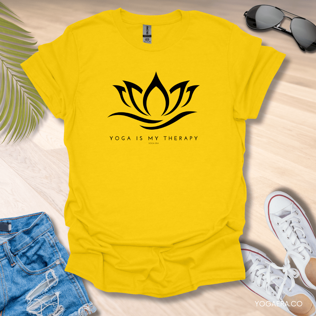 Yoga is my Therapy Lotus Flower Tee Daisy / S T-Shirt Yoga Era