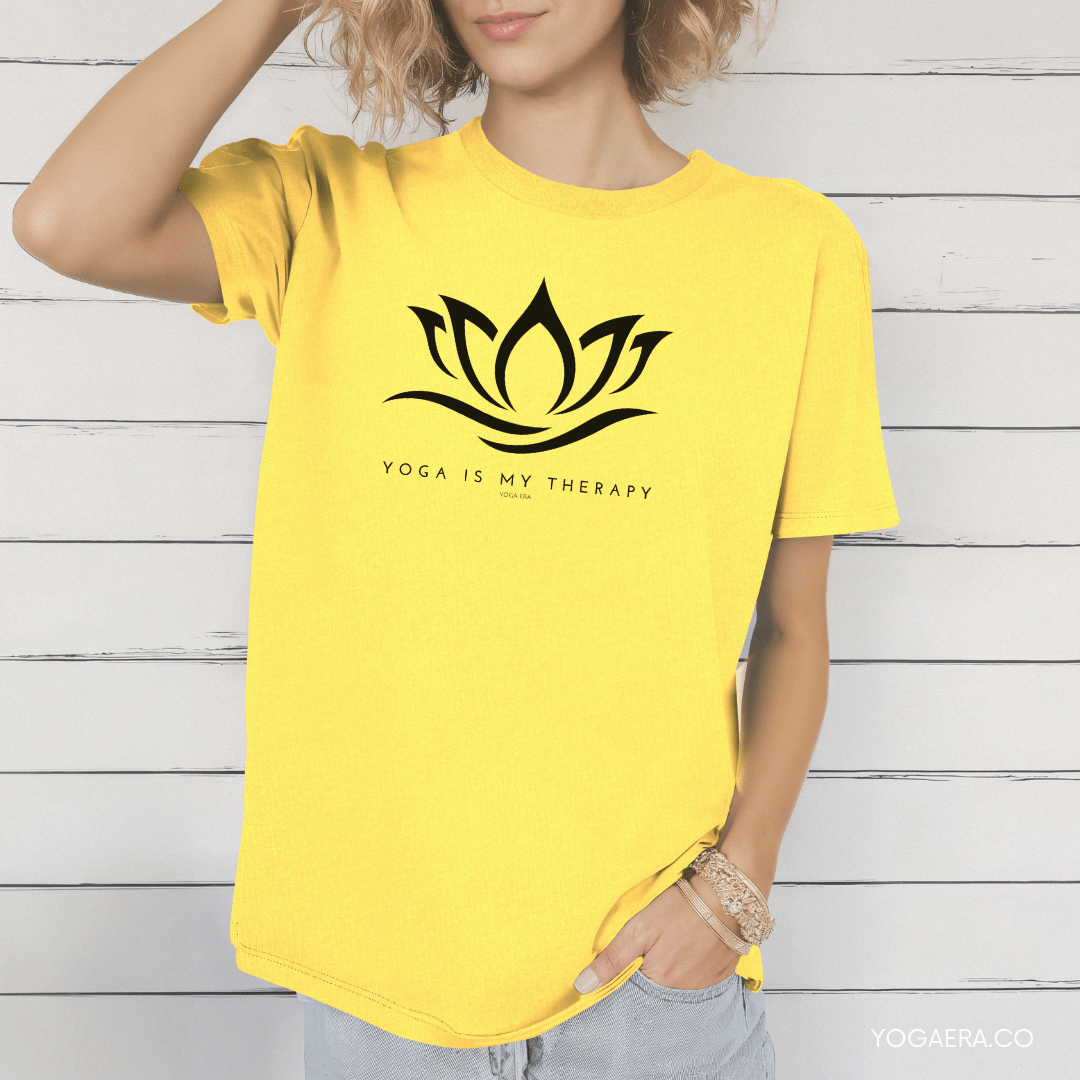 Yoga is my Therapy Lotus Flower Tee T-Shirt Yoga Era