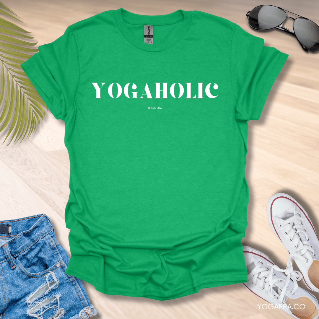 Yogaholic Tee Heather Irish Green / S T-Shirt Yoga Era