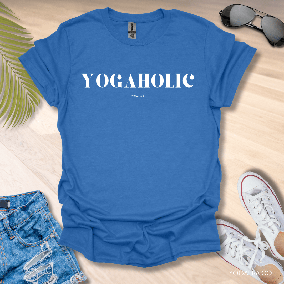 Yogaholic Tee Heather Royal / S T-Shirt Yoga Era