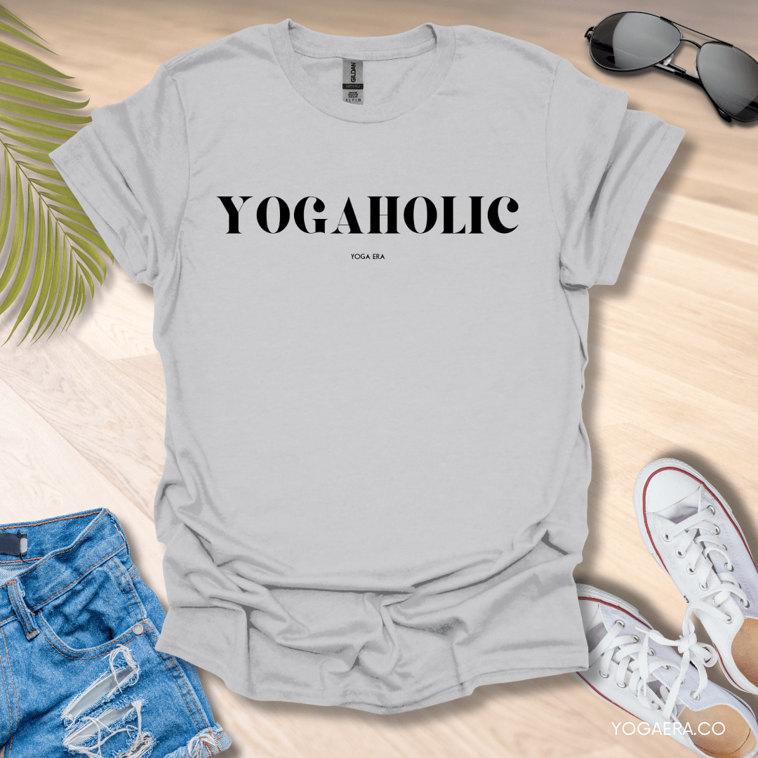 Yogaholic Tee Ice Grey / S T-Shirt Yoga Era