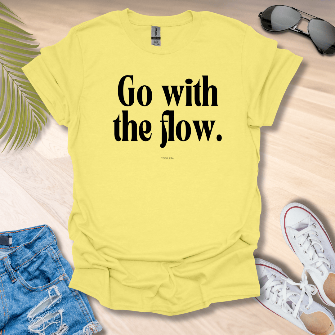 Go With the Flow Tee Cornsilk / S T-Shirt Yoga Era