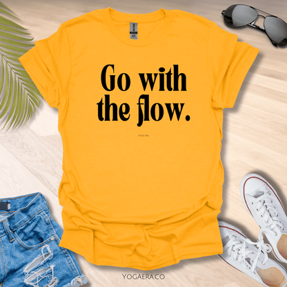 Go With the Flow Tee Gold / S T-Shirt Yoga Era