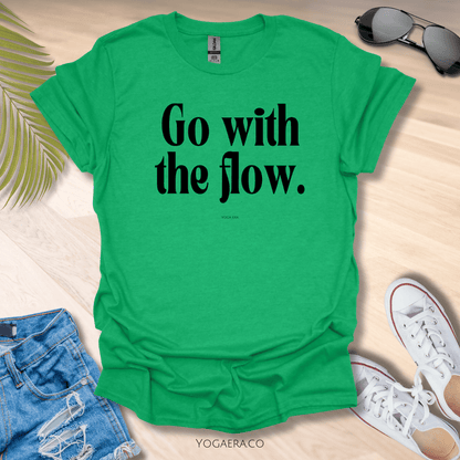 Go With the Flow Tee Heather Irish Green / S T-Shirt Yoga Era