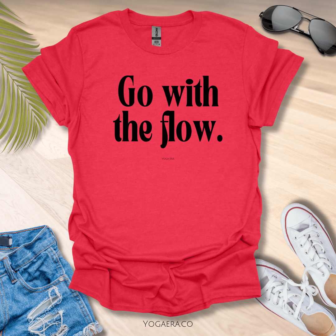 Go With the Flow Tee Heather Red / S T-Shirt Yoga Era
