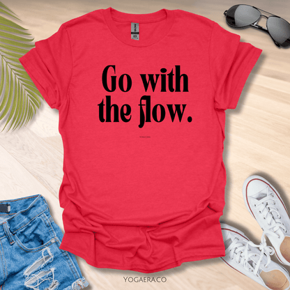 Go With the Flow Tee Heather Red / S T-Shirt Yoga Era