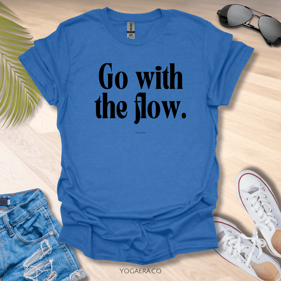 Go With the Flow Tee Heather Royal / S T-Shirt Yoga Era