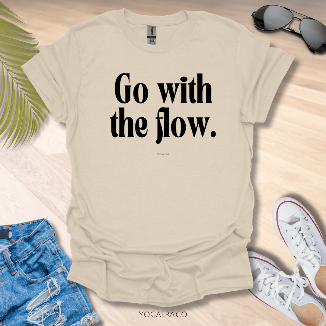 Go With the Flow Tee Natural / S T-Shirt Yoga Era