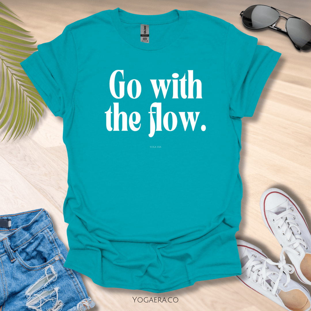 Go With the Flow Tee Tropical Blue / S T-Shirt Yoga Era