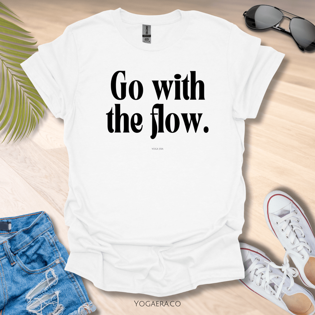 Go With the Flow Tee White / L T-Shirt Yoga Era