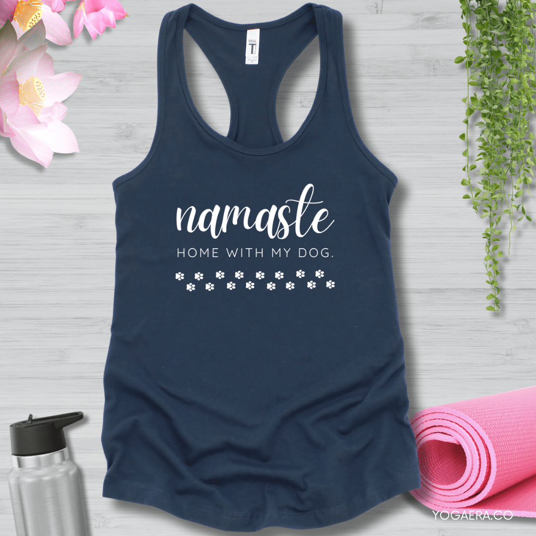 Namaste Home with my Dog Tank XS / Indigo Tank Top Yoga Era
