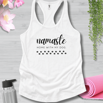 Namaste Home with my Dog Tank XS / White Tank Top Yoga Era