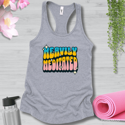 Retro Heavily Meditated Tank XS / Heather Grey Tank Top Yoga Era