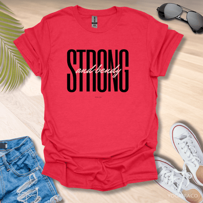 Strong and Bendy Tee Heather Red / S T-Shirt Yoga Era